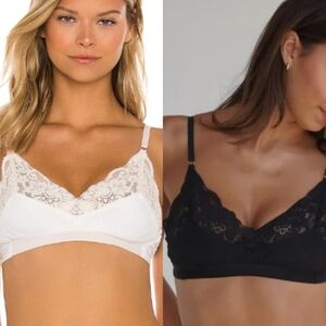 NWT BUNDLE We Are Hah x Free People Lounge Bralette Blanc Noir XS